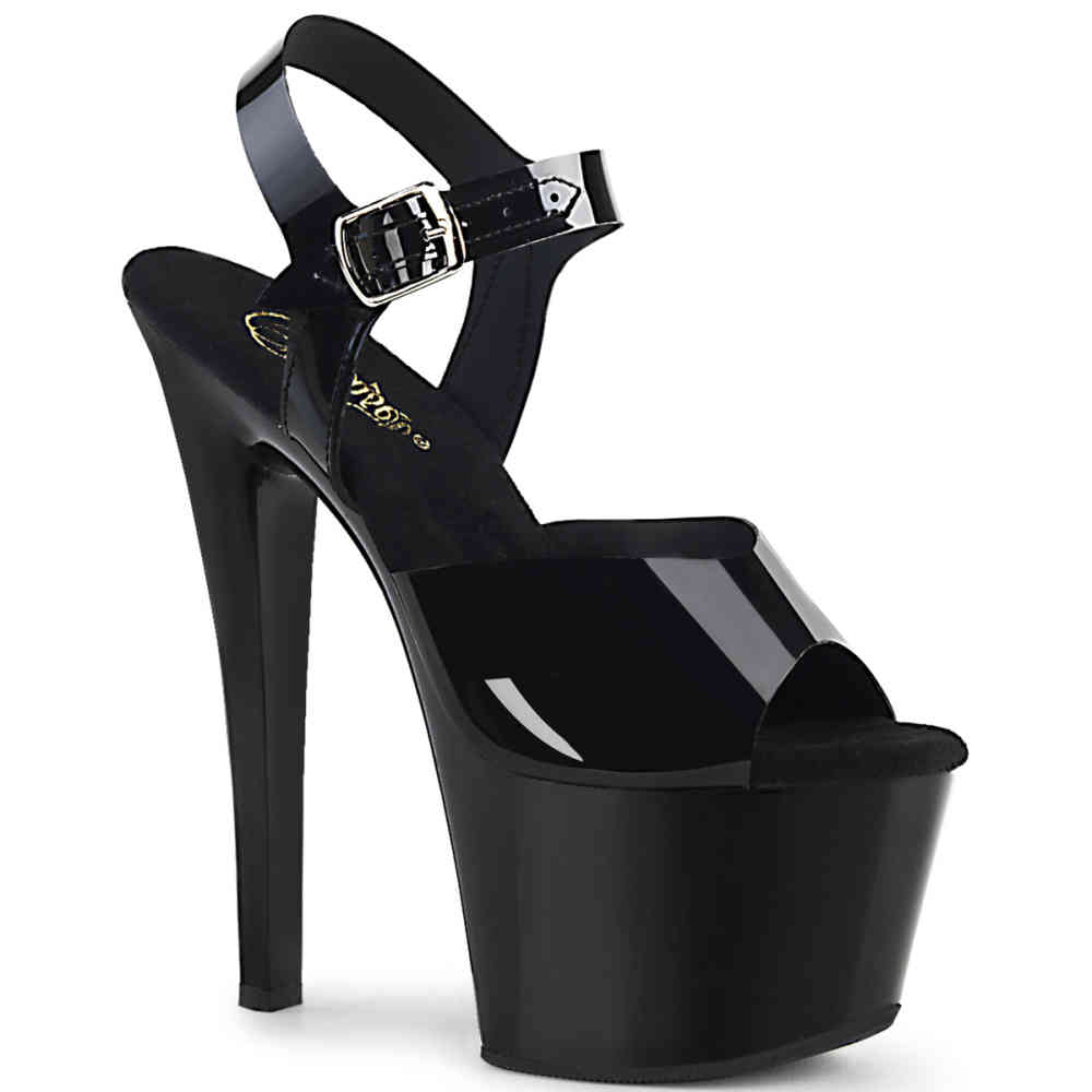 Pleaser - SKY-308N Ankle strap sandal, Pole dance shoes - Pole dance shoes - Black